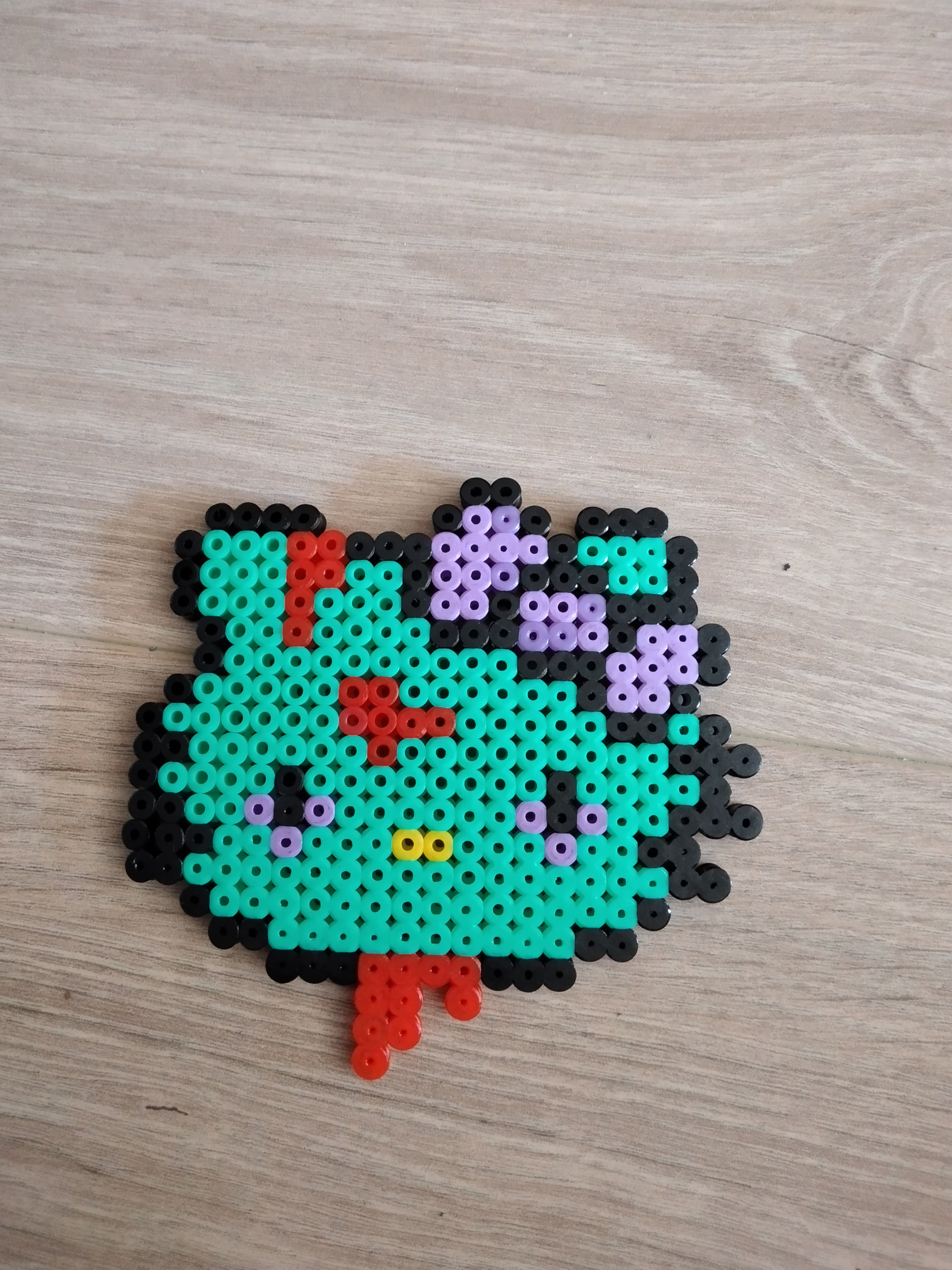 Hello Kitty Zombie Pixel Art Perler Beads Bügelperlen