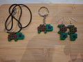 Schildkröte Turtle Pixel Art Schlüsselanhänger Keychain