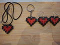 Herz Heart Pixel Art Ohrringe Earrings