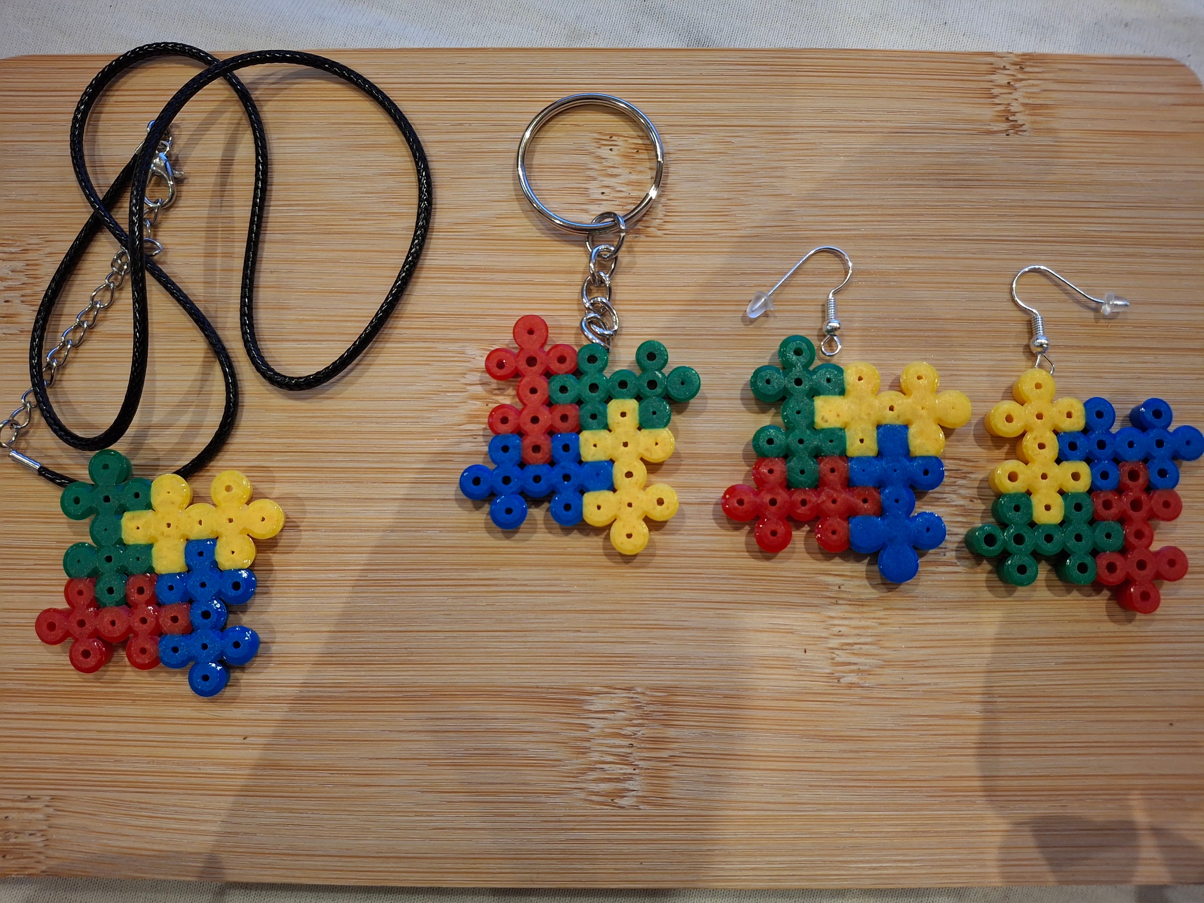 Puzzle Pixel Art Schlüsselanhänger Keychain