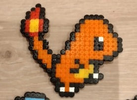Charmander Glumanda Pixel Art Perler Beads Bügelperlen