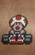 Mario Kart Toad Pixel Art Perler Beads Bügelperlen