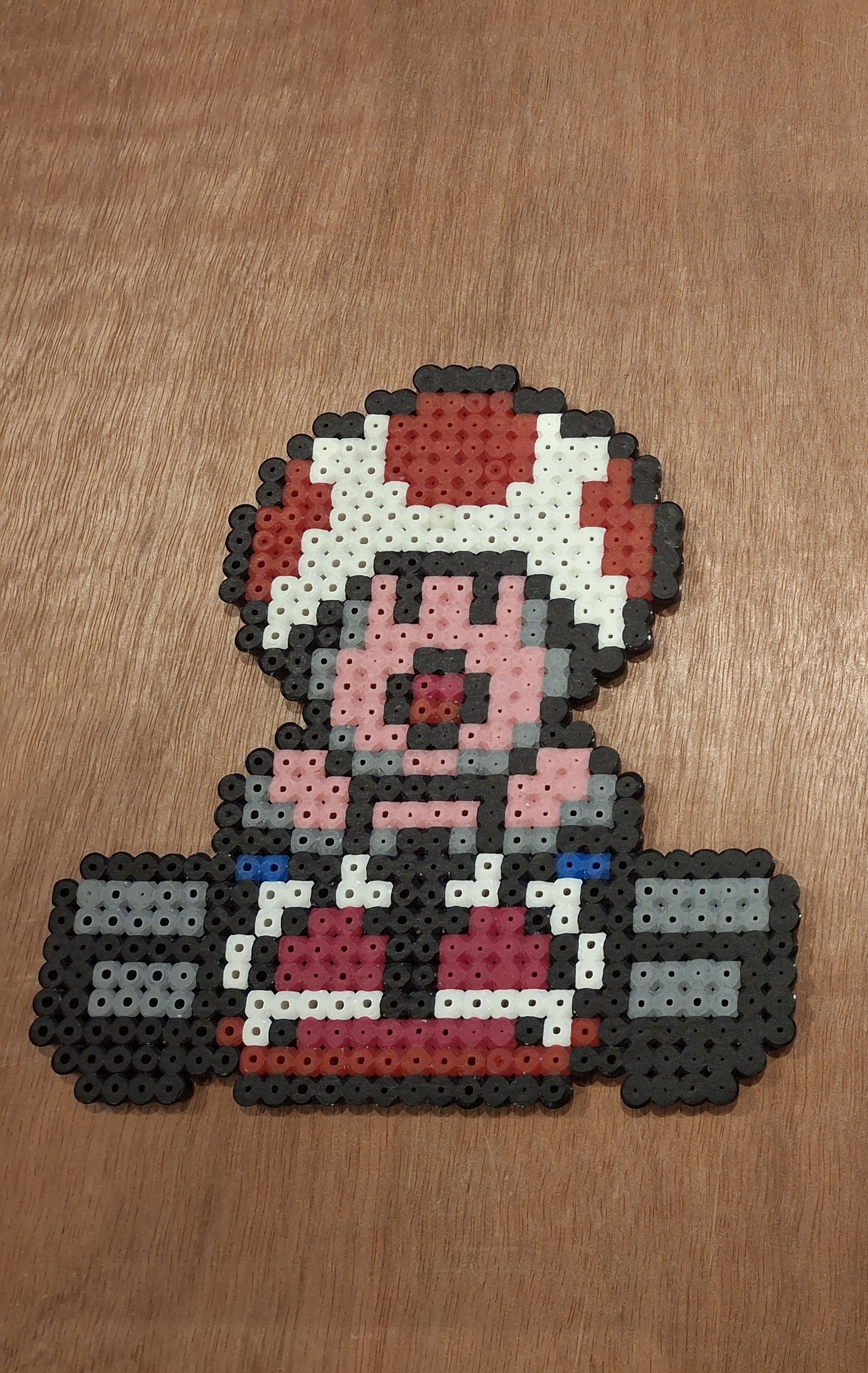 Mario Kart Toad Pixel Art Perler Beads Bügelperlen